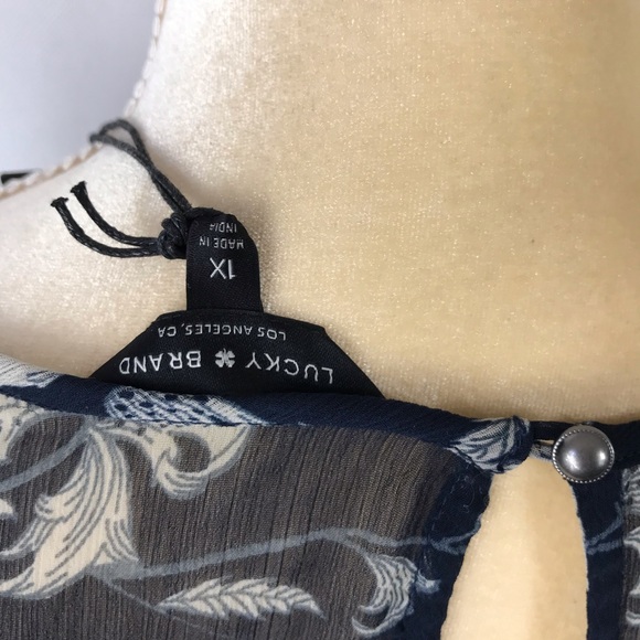 Lucky Brand ruffled blouse 1X - Picture 5 of 5